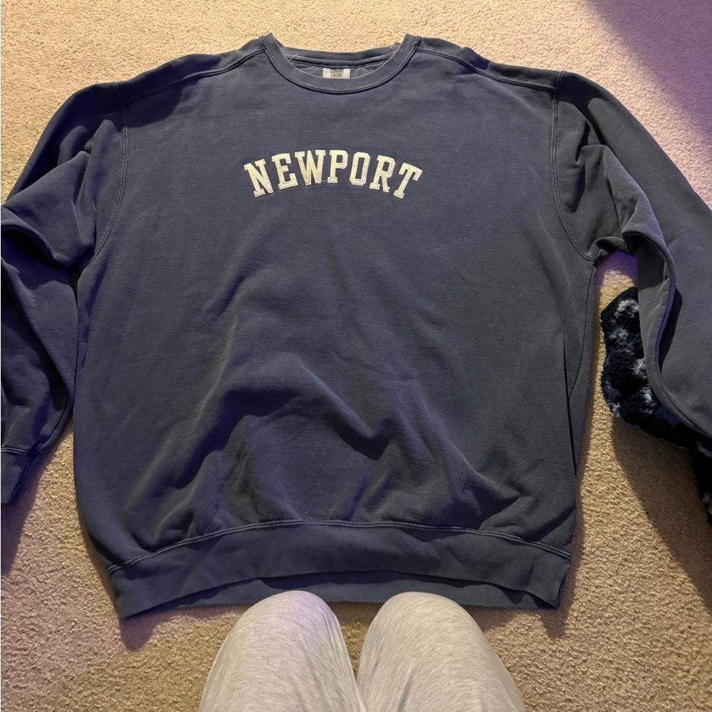 Comfort Colors Men's Crewneck Sweater in Navy